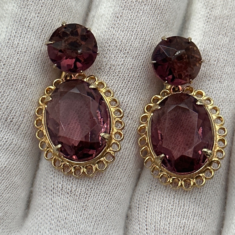 Bridal Chandelier Earrings, Bridal Purple Drop‎ Earrings